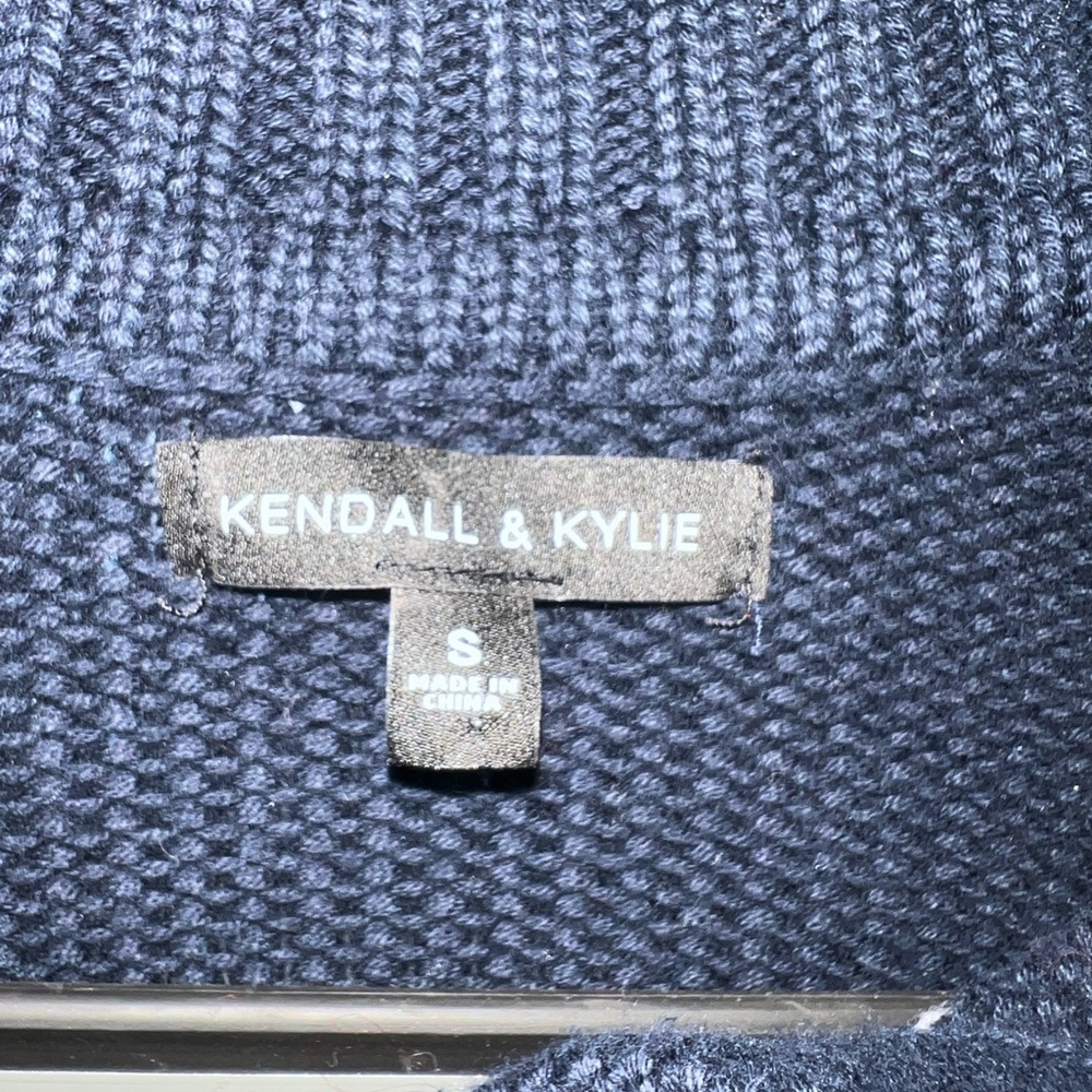 Kendall & Kylie Black and White Striped Turtleneck Sweater - Picture 2 of 3